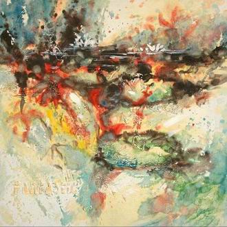 Textured Flowers oil painting